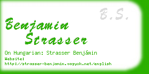 benjamin strasser business card